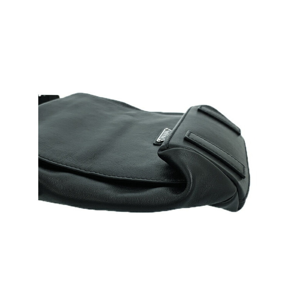 Prada leather shoulder bag Saffiano Leather Flap Black - Picture 9 of 9